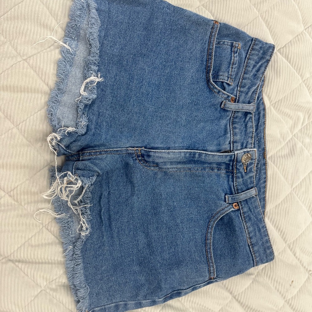 Wild Fable Blue Jean Shorts Distressed Raw Hem